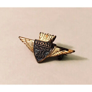Vintage Boac Junior Jet Club Pin Wings Badge  Made In England